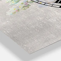 Designart Country Flower Bouquet Lodge 3 Panel Wall Clock