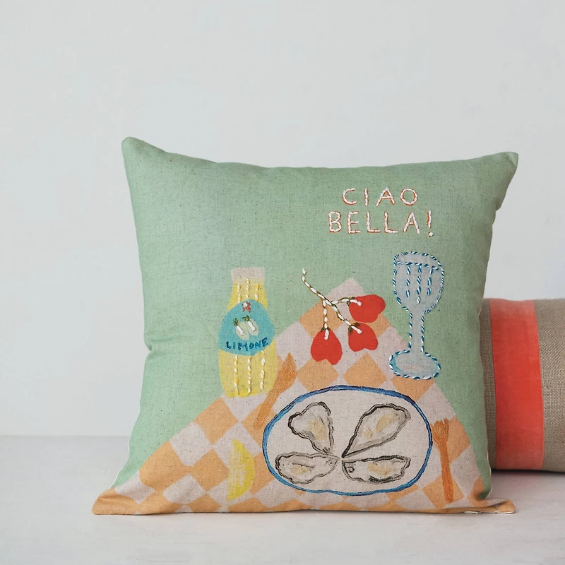 Hello Honey® 18" x 18" Ciao Bella Tablescape Pillow