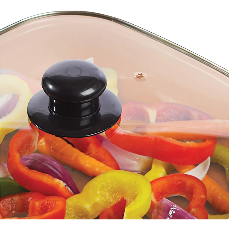 Brentwood 12" Copper Nonstick Electric Skillet with Glass Lid