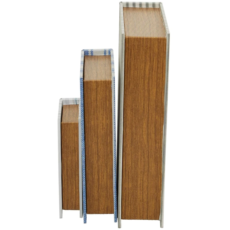 Striped Canvas Faux Book Box Set