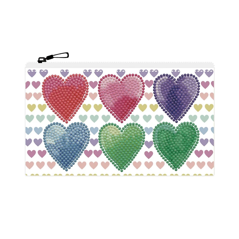 Diamond Dotz® Beginner Love Hearts Zipper Pouch Diamond Painting Kit