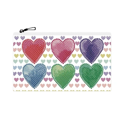 Diamond Dotz® Beginner Love Hearts Zipper Pouch Diamond Painting Kit