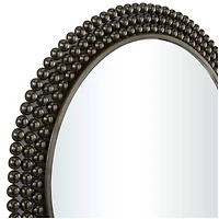CosmoLiving by Cosmopolitan Black Metal Ball Wall Mirror with Beaded Detailing 32" x 1" x 32"