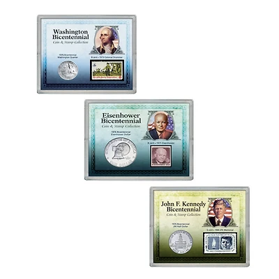 Presidential Bicentennial Coin & Stamp Collections