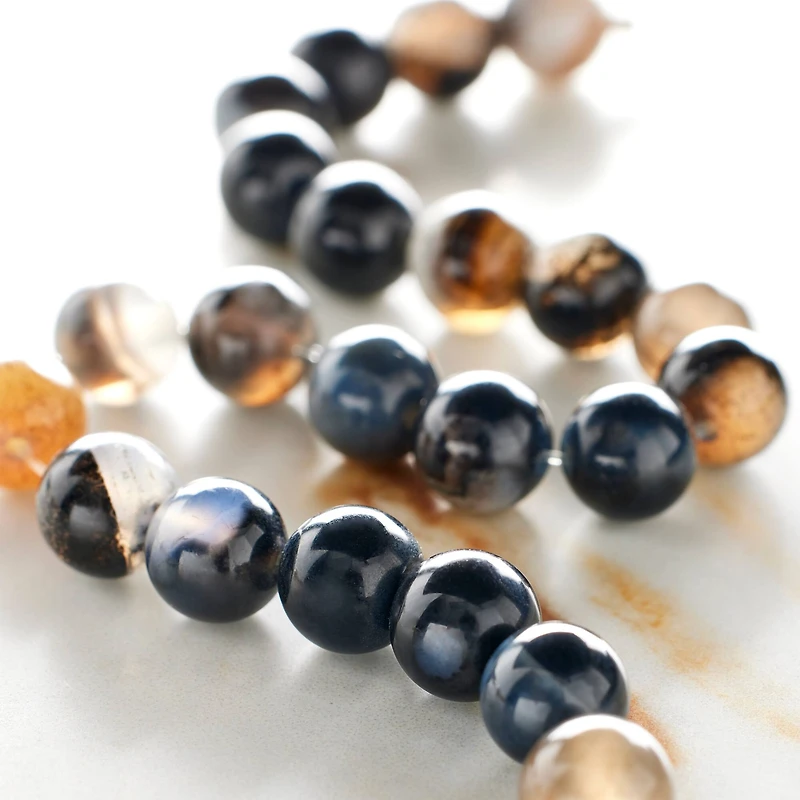 12 Pack: Tuxedo Agate Round Beads, 8mm by Bead Landing®