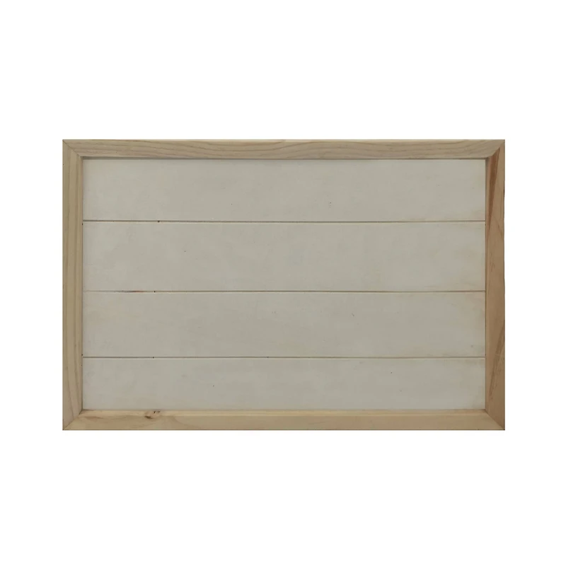 17" Gray Wood Rectangle Plaque by Make® Market