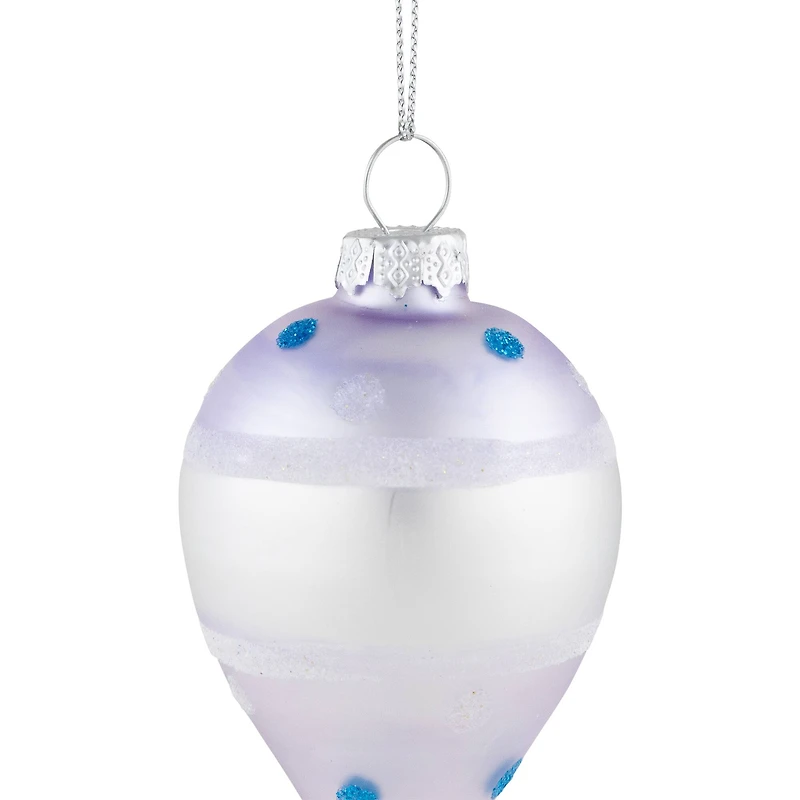 Baby Boy's First Christmas 2023 Glass Ornament - 5"