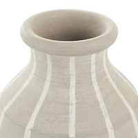 10" Blue & Gray Ceramic Abstract Ombre Drip Vase