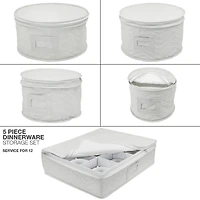 Sorbus 5-Piece Dinnerware Storage Set