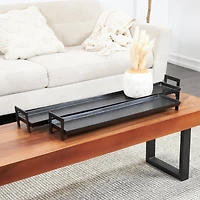 Black Modern Aluminum Nesting Tray Set