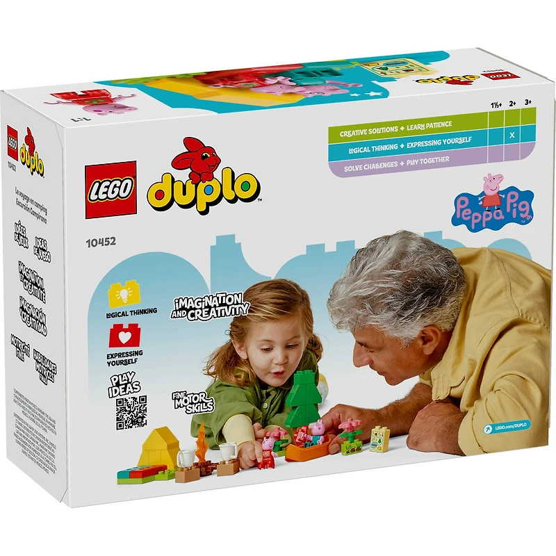 LEGO® DUPLO® Peppa Pig Camping Trip Building Playset with Canoe Toy 10452