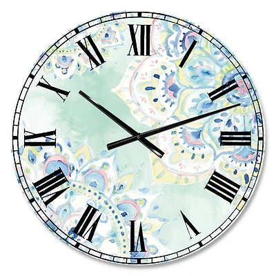 Designart Watercolor Mandalas IV Wall Clock
