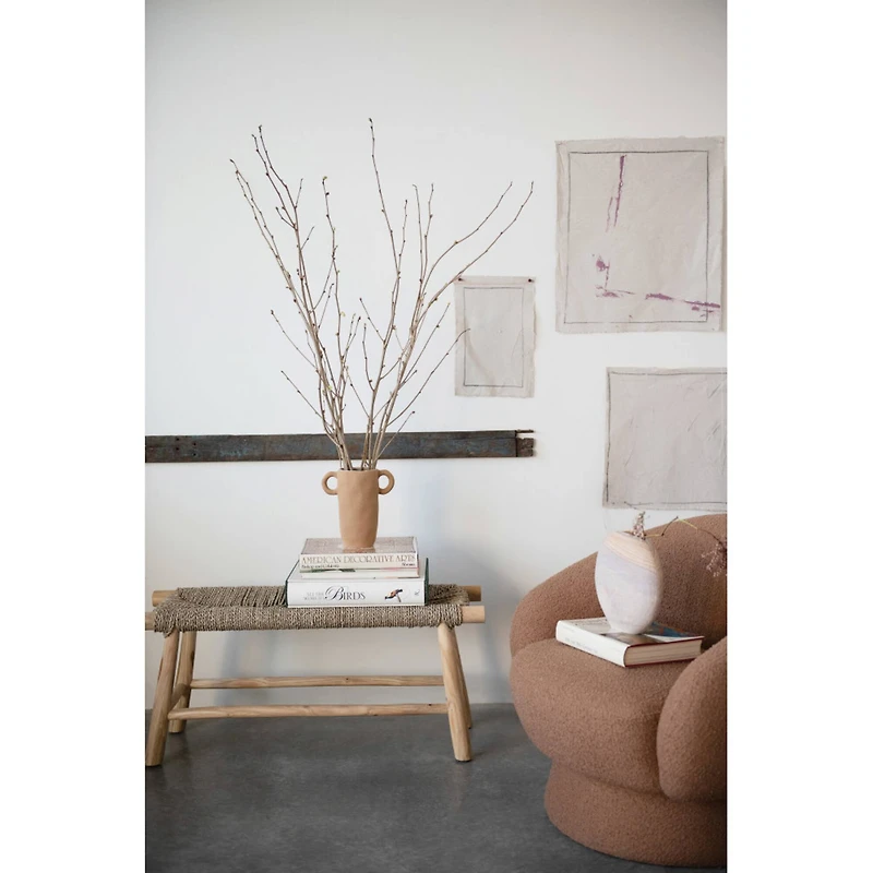 Hello Honey® 10" Contemporary Sandstone Flower Vase