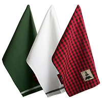 DII® Christmas Fireside Embellished Dishtowels Set