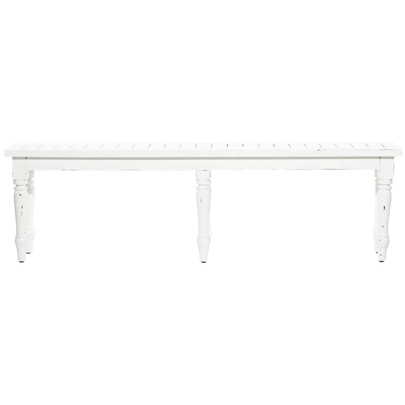 White Wood Farmhouse Bench