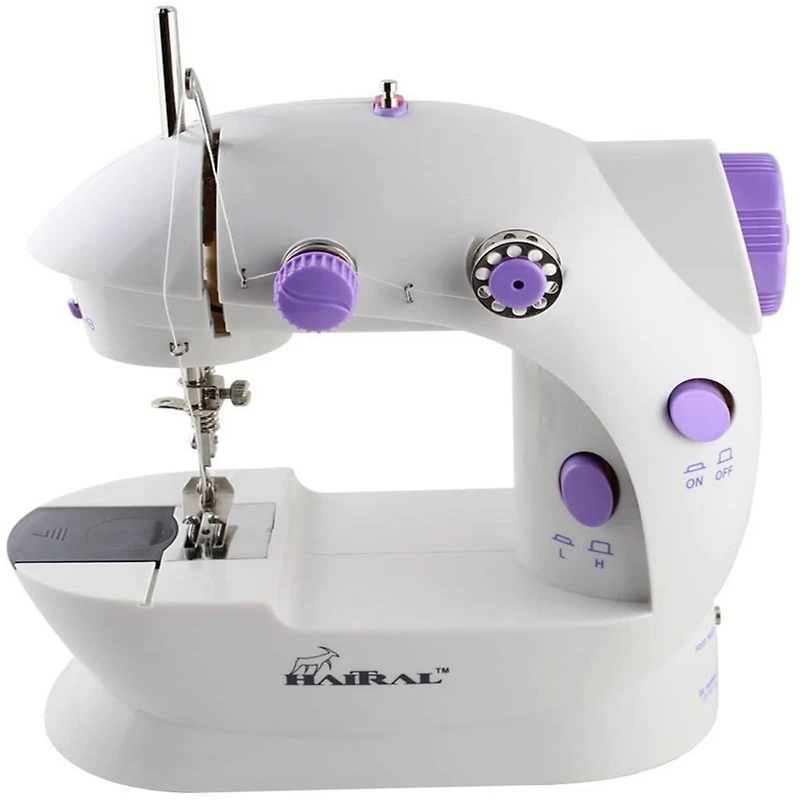 Haitral™ Lavender Flex-Speed Double-Thread Cordless Easy Sewing Machine with Pedal
