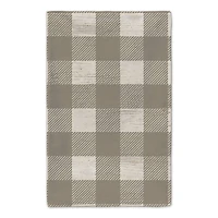 Our Cozy Kitchen Taupe Buffalo Check Tea Towel - Set of 2