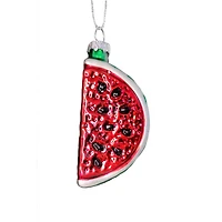Wizardi 12" Glass Watermelon Slice Christmas Ornament