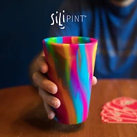 Silipint® 16oz. Headwaters, Mountain Marble, Arctic Sky & Hippie Hops Silicone Pint Glasses, 4ct.