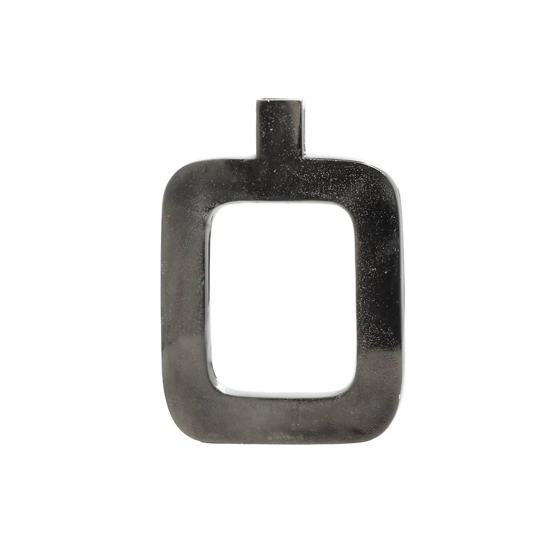 Black Aluminum Contemporary Vase