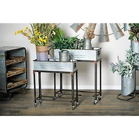 Aluminum Farmhouse Planter Set 24" & 29"
