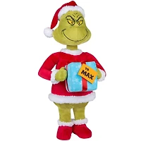 22" Grinch with Present Holiday Greeter