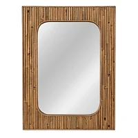 Hello Honey® 31" Natural Rattan Framed Wall Mirror