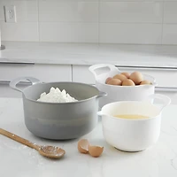 Gray & White Mixing Bowl Set by Makery™