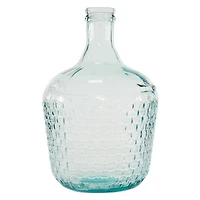 17" Blue Glass Farmhouse Vase