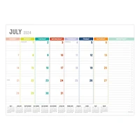 TF Publishing 2024-2025 Medium Rainbow Blocks Desk Pad Calendar