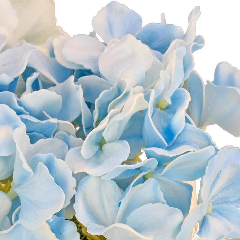 10" Hydrangea Bouquet in Natural Basket