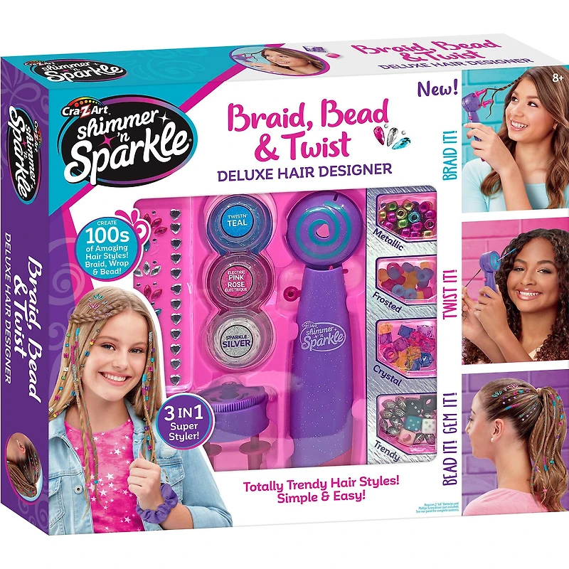 Cra-Z-Art® Shimmer 'n Sparkle Braid, Bead & Twist Deluxe Hair Designer