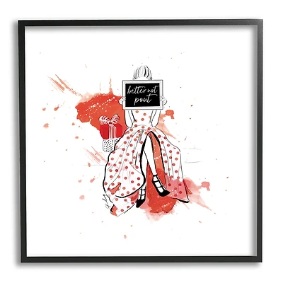 Stupell Industries Better Not Pout Holiday Fashion Framed Giclee Art