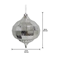 9.5" Silver Mercury Glass Onion Ornament by Ashland®