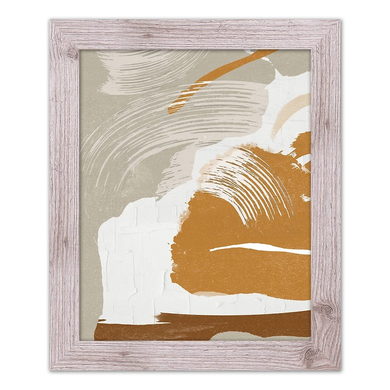 Fall Abstract Western White Framed Print