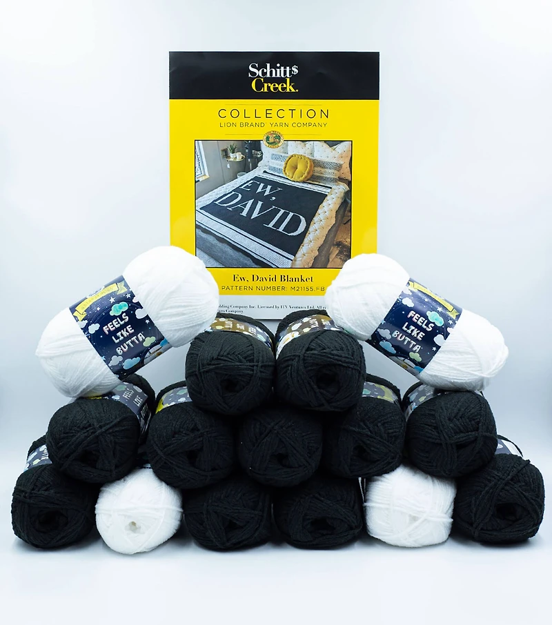 Lion Brand® Schitt's Creek Ew, David Blanket Crochet Yarn Bundle