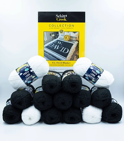 Lion Brand® Schitt's Creek Ew, David Blanket Crochet Yarn Bundle