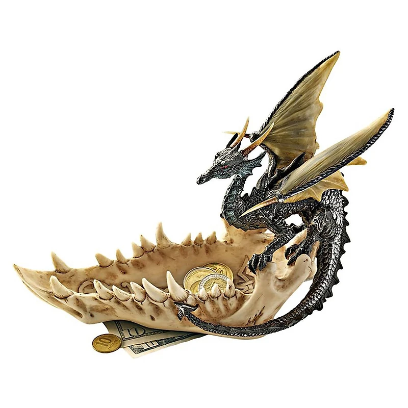 Design Toscano 9" Jaw of the Dragon Offering Dish