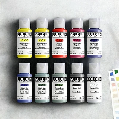 Golden® Fluid Acrylics™ 10 Color Mixing Set