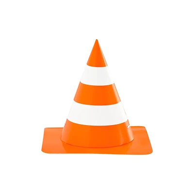 12 Packs: 6 ct. (72 total) 5" Orange & White Cone Party Hats by Celebrate It™