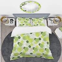 Designart 'Circular Abstract Retro Geometric X' Mid-Century Duvet Cover Set