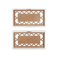 Set of 2 Beige Wood Farmhouse Sign Wall Decor, 12.25" x 7"