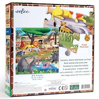 eeBoo Savanna 64 Piece Jigsaw Puzzle