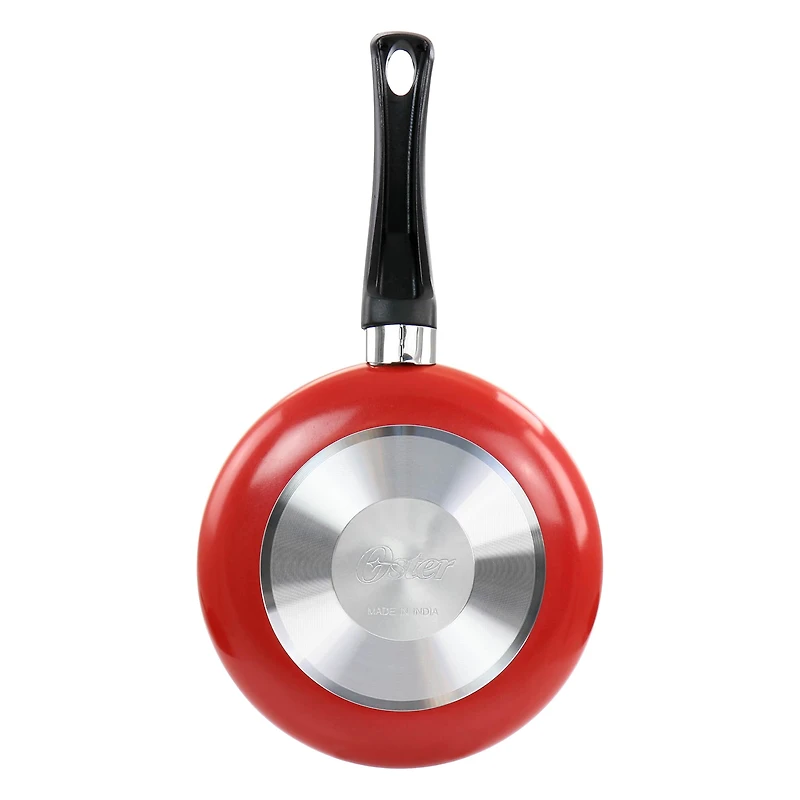 Oster Luneta 9.5" Red Aluminum Nonstick Frying Pan