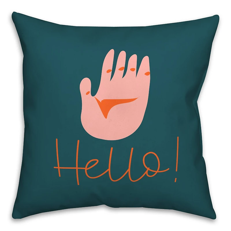 Hello Wave Throw Pillow