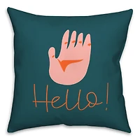 Hello Wave Throw Pillow