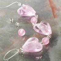 Pink Heart Lampwork Glass Bead Mix by Bead Landing™