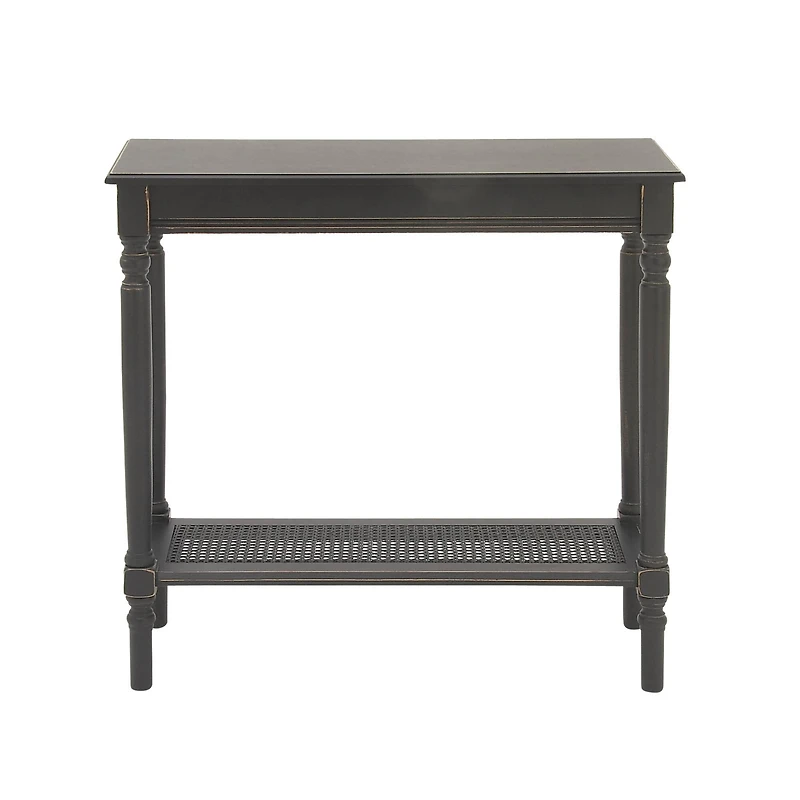 32" Black Traditional Wooden Console Table