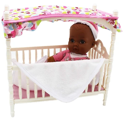 Goldberger Baby's First® 9" Canopy Crib Baby Doll with Unicorn Pajamas