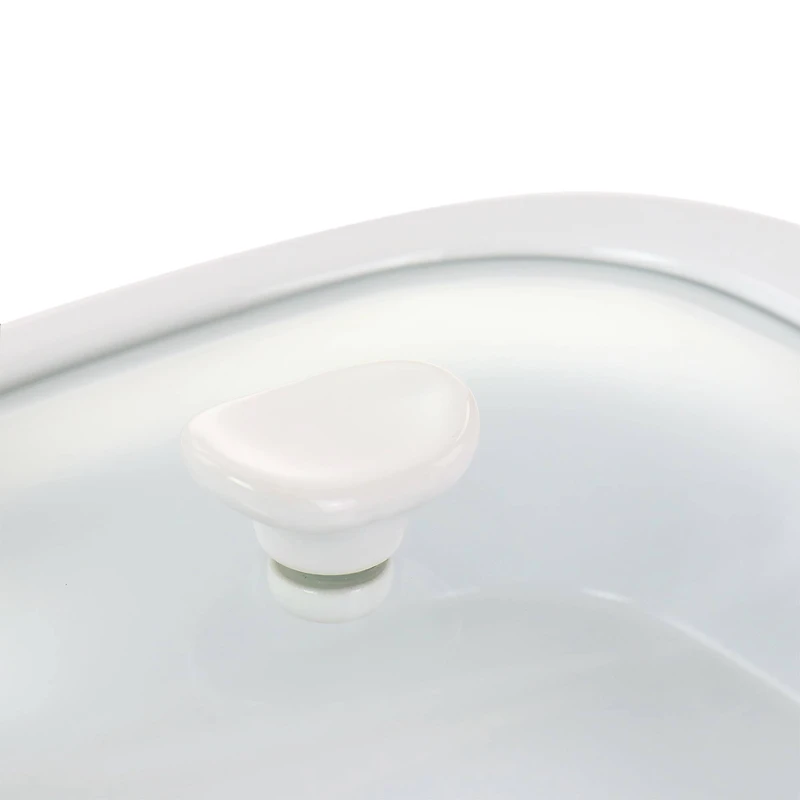 Gibson Elite® 2.7qt. White Ceramic Casserole with Glass Lid
